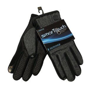 ISOTONER MENS SMART TOUCH GLOVES‎ md NEW WITH TAG